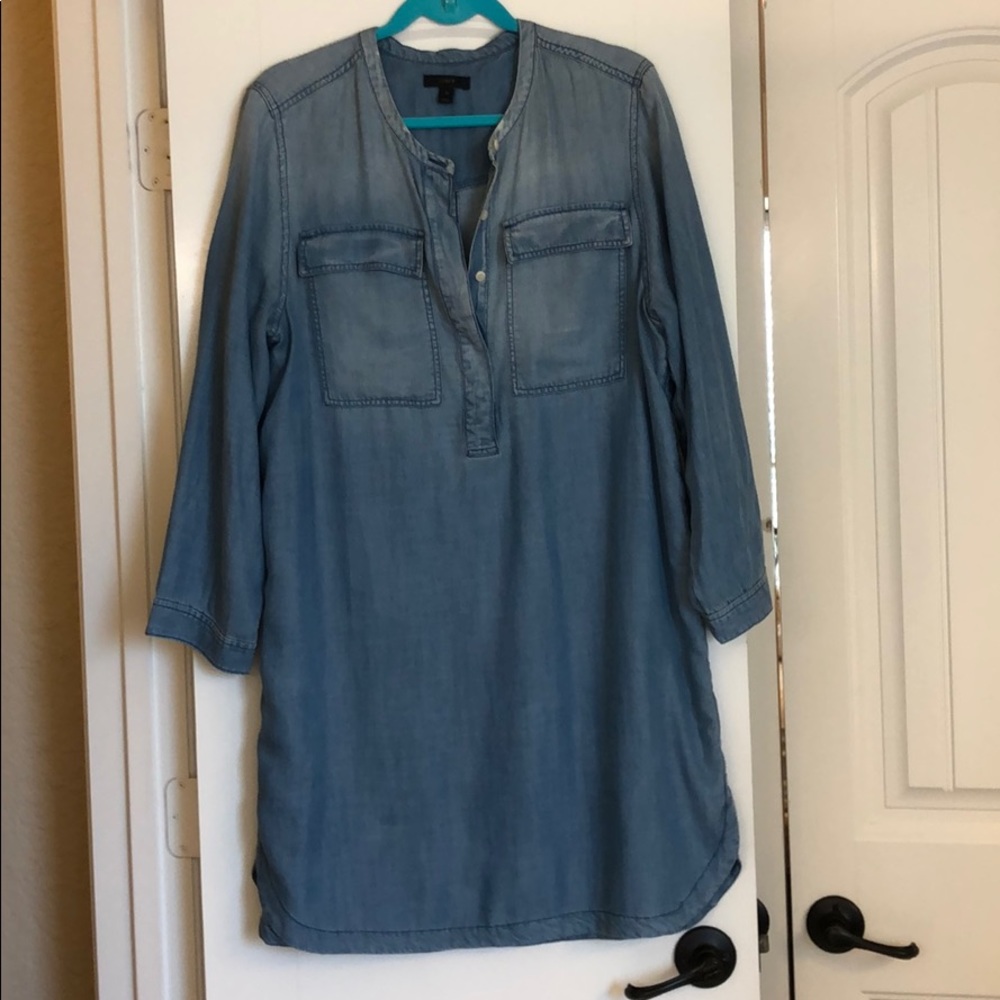 JCrew denim shift dress size XL